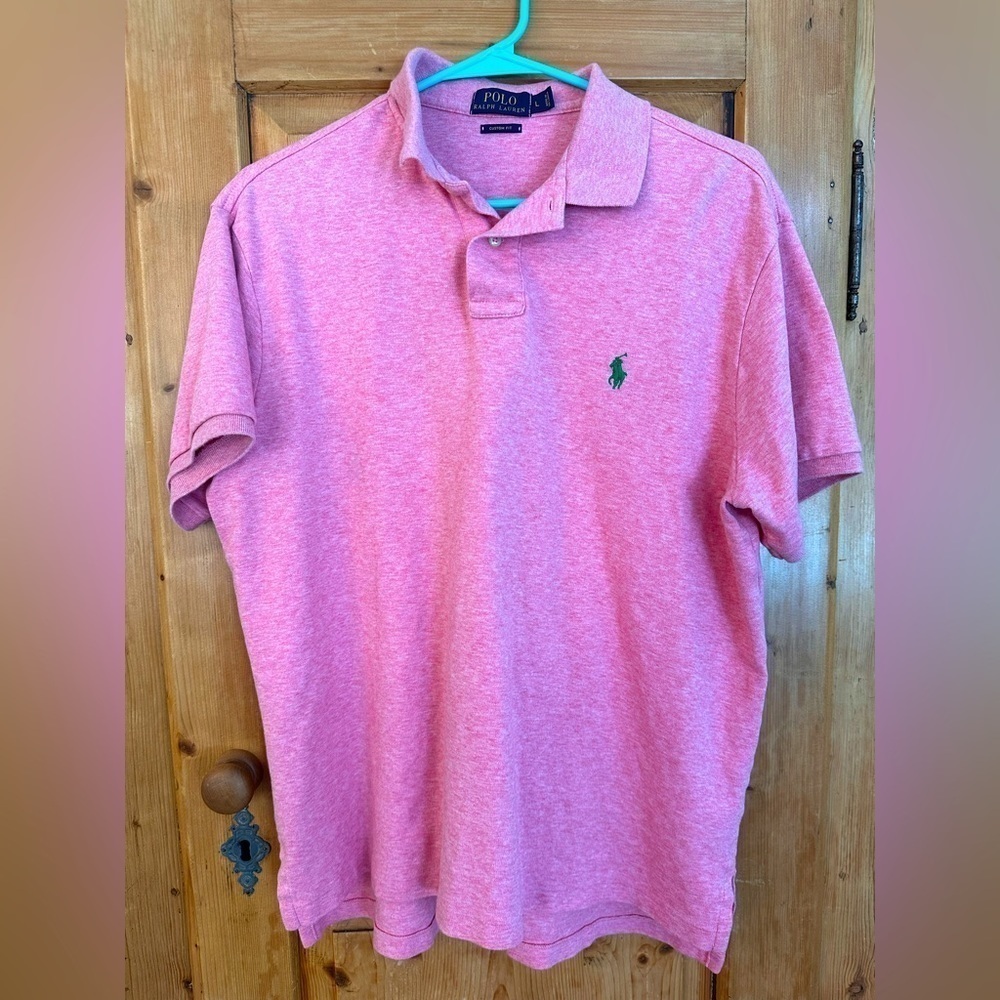 Polo Ralph Lauren Men’s Pull Over Shirt Heathered Red Size Large - Picture 1 of 12